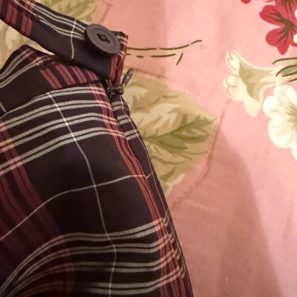 VTG Style & Co. Collection Womens Plaid 100% Silk lined trouser Pants14 Holiday - Picture 7 of 11